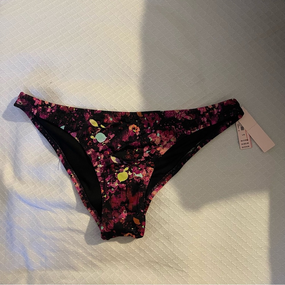 Victoria’s Secret Floral Bathing Suit Bottoms Size Large NWT